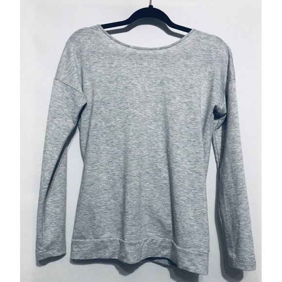 Banana Republic Womens Small Heather Gray Reversible Front to Back Top Boho - Picture 1 of 3